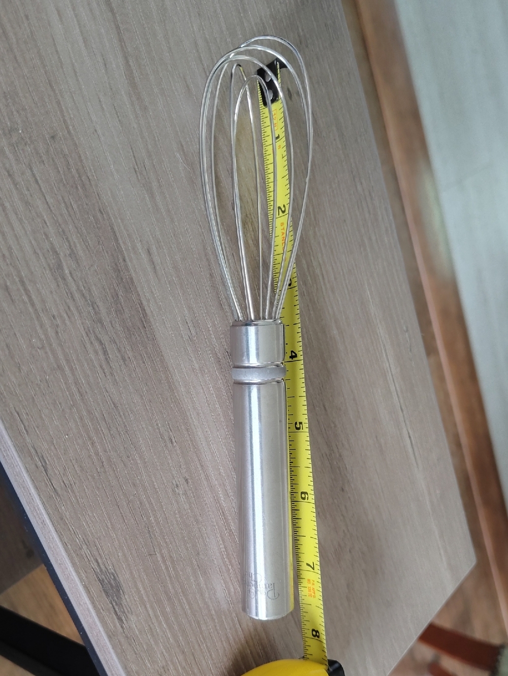 7.5" Pampered Chef Stainless Steel Hand Whisk - Silver